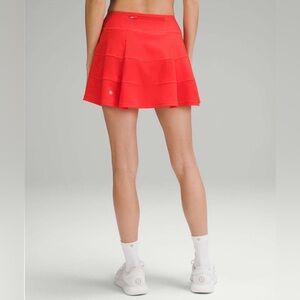 Lululemon Pace Rival Mid-Rise Skirt Long Hot Heat Size 2